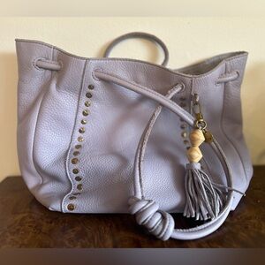 Leather Lilac Shoulder Bag